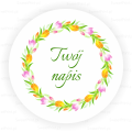 naklejki wielkanocne własny napis - SweetPrint.pl