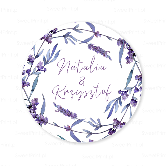 NAKLEJKI Z MOTYWEM LAWENDY