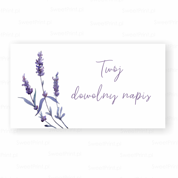 personalizowane naklejki z lawendą