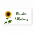 naklejki ślubne z imionami / słonecznik