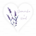 naklejki ślubne z lawendą