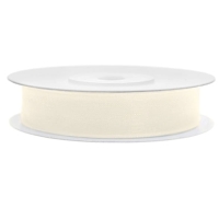 Tasiemka szyfonowa, kremowa, szerokość: 12 mm