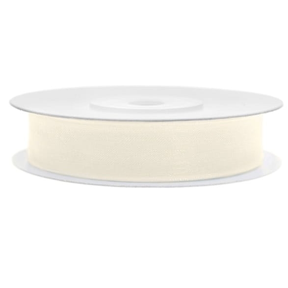 kremowa tasiemka z szyfonu