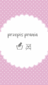 różowa wizytówka etykieta  do oznaczania produktów handmade / przepis prania 2