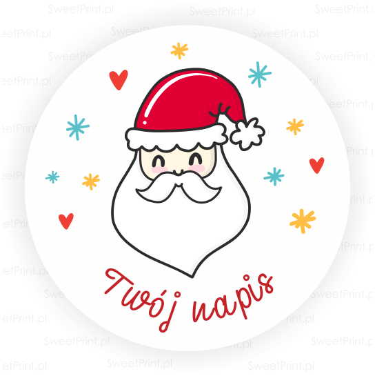 naklejki świąteczne z mikołajem