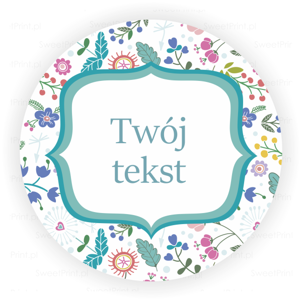 personalizowane naklejki z motywem kwiatowym 