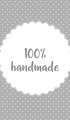 wizytówka etykieta drukowana do oznaczania produktów handmade / 100% handmade