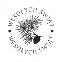 Stempel świąteczny  z szyszką