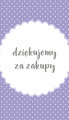 wizytówka etykieta drukowana do oznaczania produktów handmade / dziękujemy za zakupy