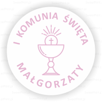 Personalizowane naklejki  na pierwszą komunię