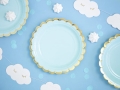 talerzyki jasnoniebieskie na urodziny lub baby shower - SweetPrint.pl
