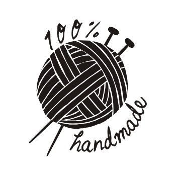 stempel 100% handmade z włóczką i drutami - SweetPrint.pl