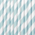 papierowe słomki - biało-niebieskie - SweetPrint.pl