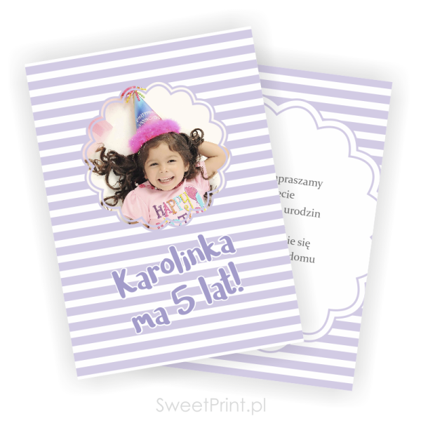 personalizowane zaproszenia ze zdjęciem dziecka