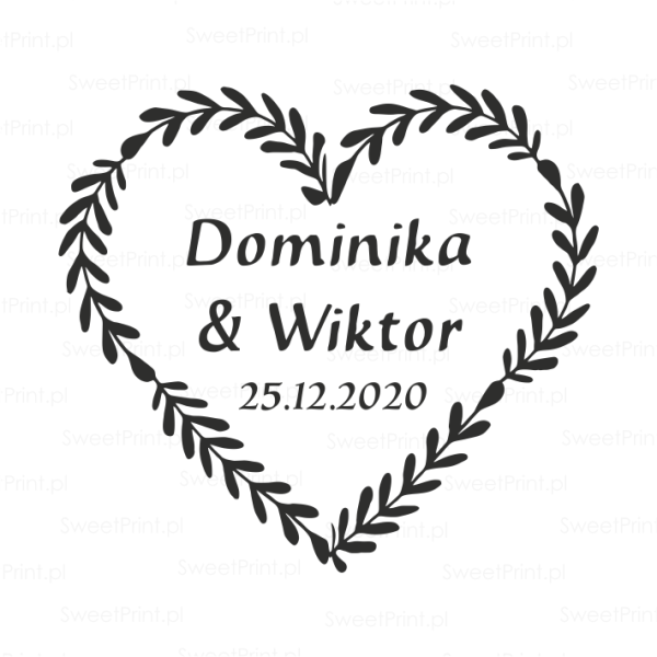 personalizowana pieczątka ślubna 