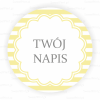 Naklejki personalizowane w żółte paski