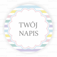 Naklejki personalizowane w pastelowe paski