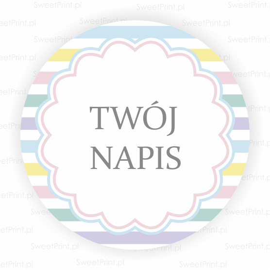 naklejki personalizowane z własnym tekstem - SweetPrint.pl
