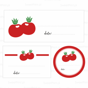 Naklejki na przetwory - POMIDOR