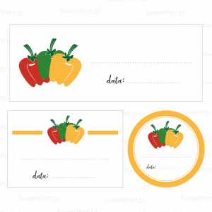 Naklejki na przetwory - PAPRYKA