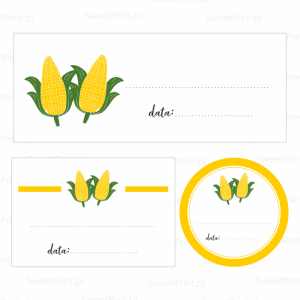Naklejki na przetwory - KUKURYDZA