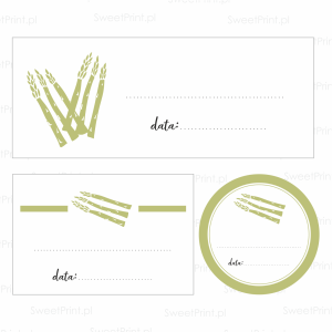 Naklejki na przetwory - SZPARAGI