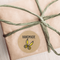 brązowe naklejki HANDMADE - SweetPrint.pl