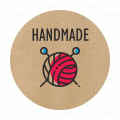 naklejka ekologiczna z napisem HANDMADE - SweetPrint.pl
