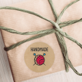 naklejka ekologiczna z napisem HANDMADE - SweetPrint.pl