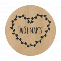 Naklejki z papieru kraft  EKO WIANEK SERCE