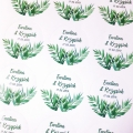personalizowane naklejki ślubne motyw tropikalny - SweetPrint.pl