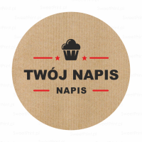 Personalizowane naklejki na papierze kraft EKO  MUFFIN