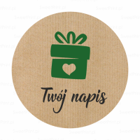 Personalizowane naklejki kraft EKO PREZENT