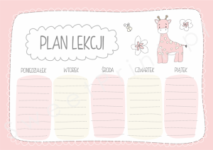 Plan lekcji do druku - ŻYRAFA