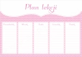 plan lekcji PASTEL RETRO PINK - różowy PDF A4