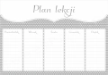 plan lekcji PASTEL RETRO GREY - szary PDF A4