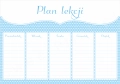 plan lekcji PASTEL RETRO BLUE - niebieski PDF A4
