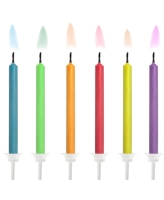 Świeczki z kolorowymi płomieniami