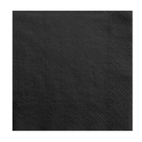 Serwetki papierowe - czarne 33x33cm
