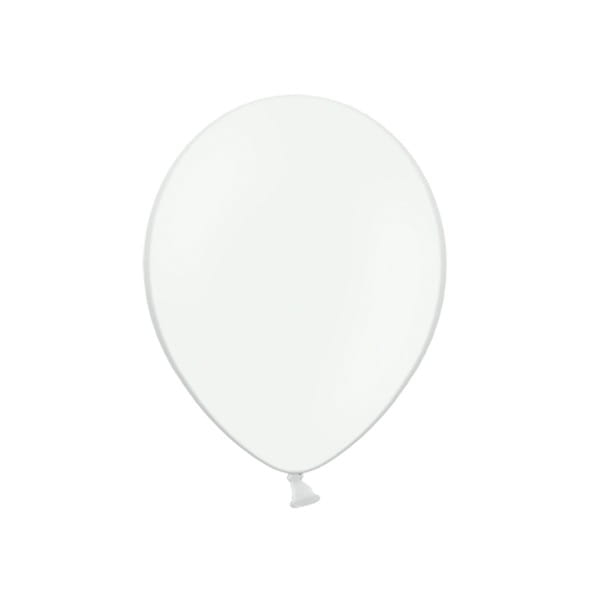 Białe balony, matowe, 23 cm - SweetPrint.pl
