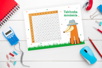 Tabliczka mnożenia do druku  LIS