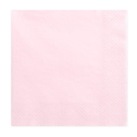 Serwetki papierowe - jasnoróżowe  33x33 cm 