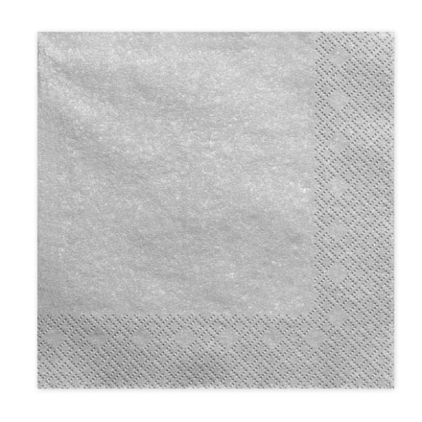 Srebrne serwetki papierowe - SweetPrint.pl