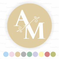 Naklejki ślubne z inicjałami  LOVELY MONOGRAM