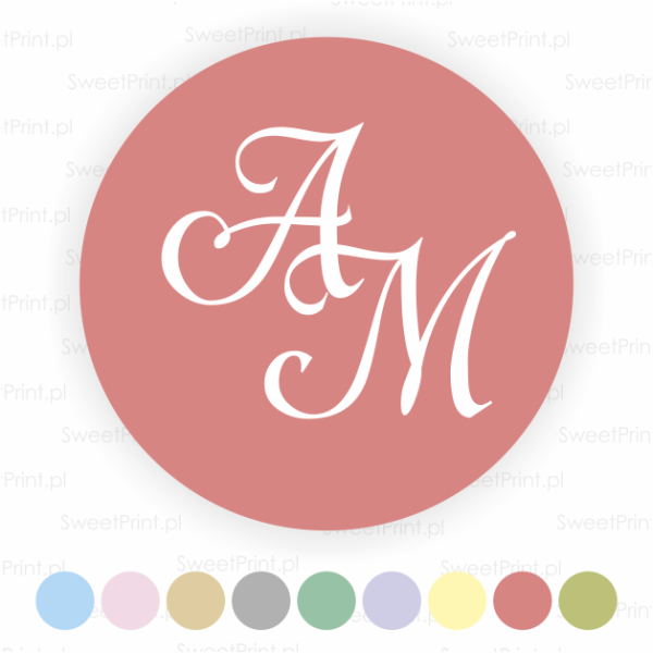 Naklejki z inicjałami - SweetPrint.pl
