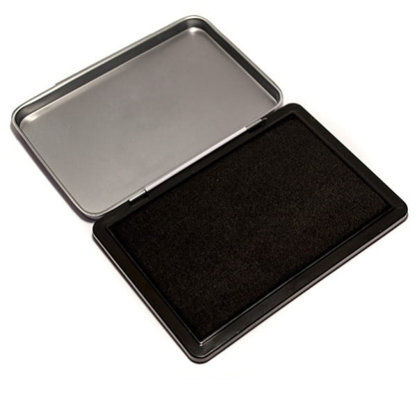 duża poduszka do stempli z czarnym tuszem