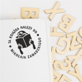 Stempel exlibris BOY – odbicie wzoru z imieniem