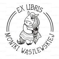 EX LIBRIS personalizowany stempel  JEDNOROŻEC