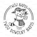 Stempel exlibris Pani Kotka – odbicie wzoru