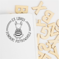 Stempel exlibris z myszką – odbicie wzoru